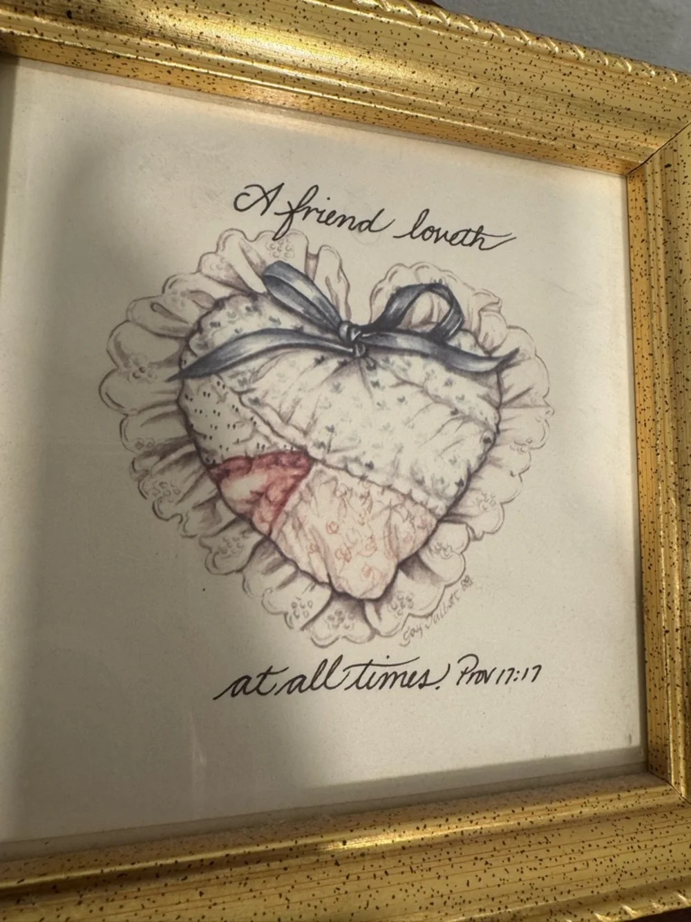 Framed Art - A Friend Loveth At All Times Proverbs 17:17